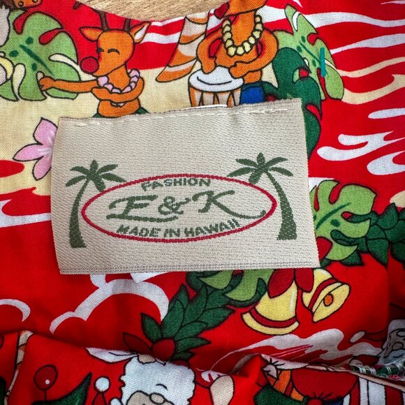 Christmas Santa Girl Hawaiian Dress 3-4T - Picture 3 of 4